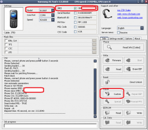 samsung e1205 z3x box imei repair imei kayıt