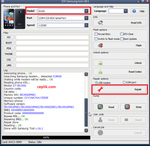 samsung i9100G galaxy s2 z3x box imei repair