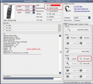 samsung e2330b z3x box imei repair