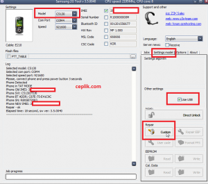 samsung c5130 z3x box imei repair